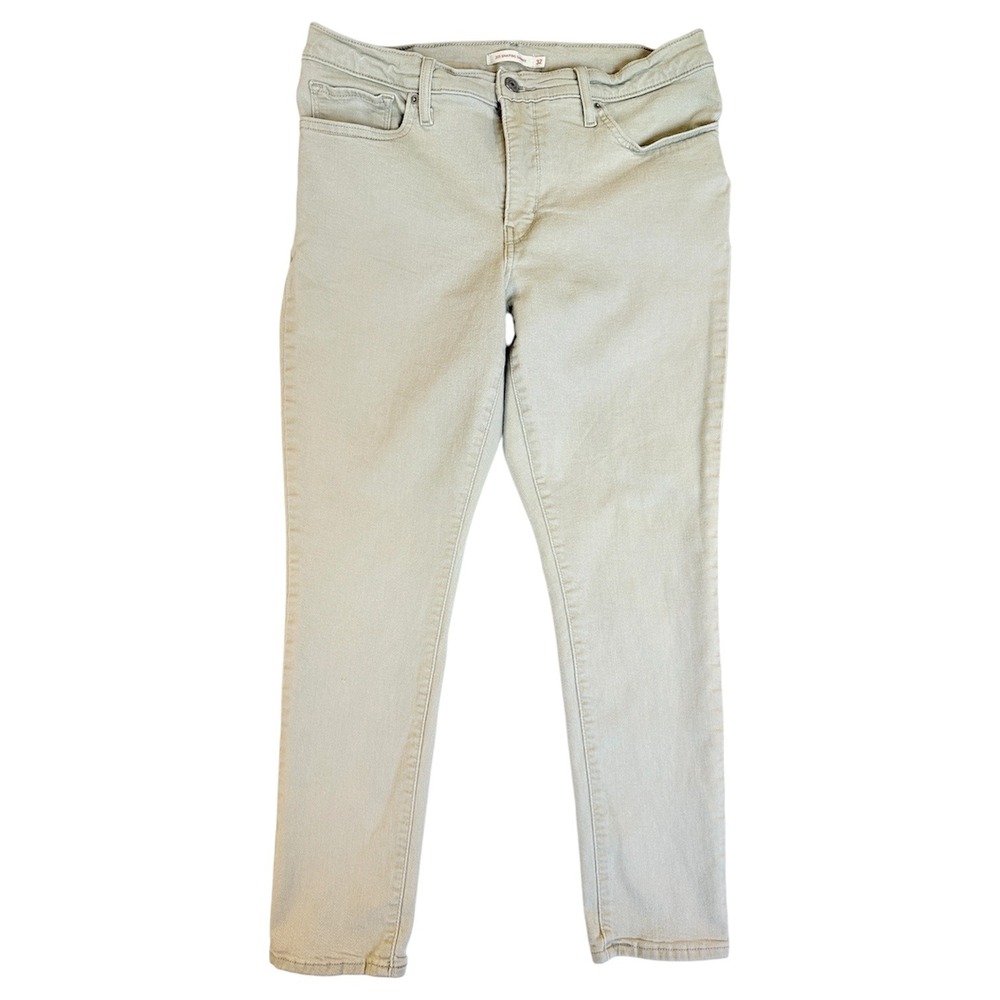 Levi 311 Shaping Skinny Women 32 Beige Khaki Mid Rise Stretch 19626-0525